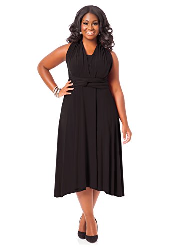 Ashley Stewart Women's Plus Size 10-Way Dress - Size: 2X, Color: Black