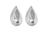 Sterling Silver Pear Shaped Huggy Earrings