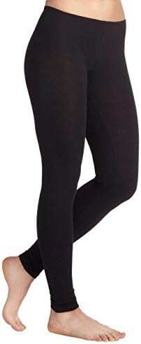 ESCENTO Extra Long Full Length Modal Spandex Leggings 4 different colors - Clothing Essentials (Black)