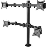 Monitor Desk Mount - Black - Articulating/full-motion Desktop Mount for Four Mon
