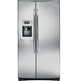 Review GE  / GE Profile PSHS6TGXSS 25.6 cu. ft. Side-by-Side Refrigerator with 3 Glass Shelves, ExpressChill Crisper, External Ice/Water Dispenser and Top Bevel Design: Stainless Steel