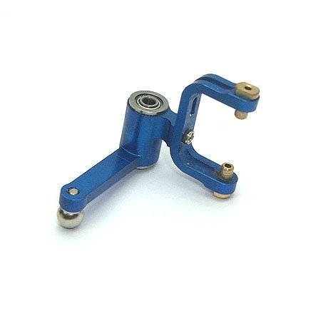 "Aluminum Bell Crank, Blue: Blade 400" "Aluminum Bell Crank, Blue: Blade 400"