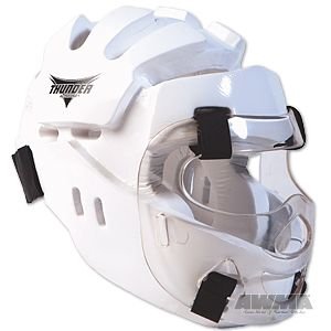 ProForce Thunder Full Headgear w/ Shield - White - Small