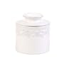 Butter Bell Crock, Antique White Linen