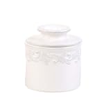 The Original Butter Bell Crock by L. Tremain, Antique White Linen