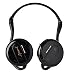 USB 2.0 Folding MP3 Player w/Secure Digital Slot (Black) - Behind-the-Head Stereo Headphones w/Built-in MP3 to Work Out Tangle-Free!