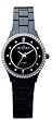 Skagen Lady's Ceramic Watch with Crystals in Black