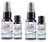 Zetaclear Zeta Clear Nail Fungus Formula - 2 Solution Bottles + 2 Spray Bottles