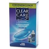 Ciba Vision CLEAR CARE Lens Solution with AQuify Drops, Convenience Pack - 4 Oz, 2 Packs