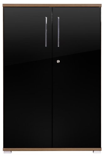 Germania 618-83 T&uuml;rensatz \"Space\", f&uuml;r 3 - Raster - Regal, schwarz Hochglanz Preisvergleich