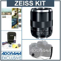 Zeiss Ikon 100mm f/2.0 Makro Planar ZE Manual Focus Macro Lens Kit, for Canon EOS SLR Cameras, with Tiffen 67mm Photo Essentials Filter Kit, Lens Cap Leash, Professional Lens Cleaning Kit,