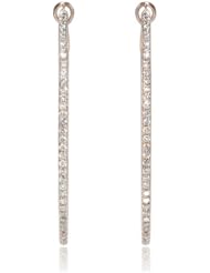 Diamond 14k Rose Gold Hoop Earrings