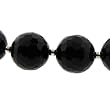16 inch Faceted Round Black Onyx Necklace Sterling Silver 16 inch Faceted Round Black Onyx Necklace Sterling Silver