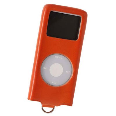 Italian Leather Craft iPod nano用レザーホールド オレンジ