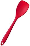 StarPack Premium Silicone Spoonula / Spatula Spoon with Hygienic Solid Coating, Bonus 101 Cooking Tips (Cherry Red)