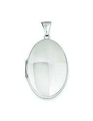 Sterling Silver Oval Locket Charm Jewelry 42mm