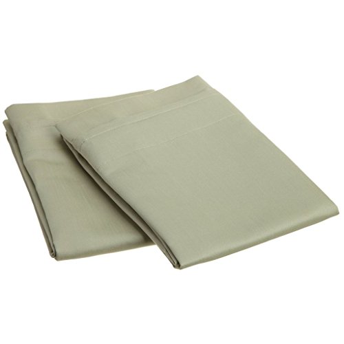 1000 Thread Count Premium Egyptian Cotton, Single Ply, King 2-Piece Pillowcase Set, Solid, Sage
