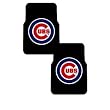 A Set of 2 MLB Major League Baseball Licensed Universal-Fit Molded Front Rubber Floor Mats - Chicago Cubs