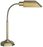 OTT-LITE Alexander Brass Energy Saving Gooseneck Desk Lamp