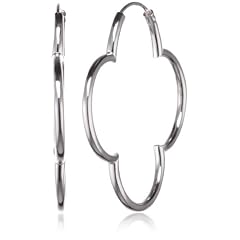 Vinani Damen-Creolen Blume 925 Sterlingsilber Gr. M CMF