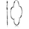 Vinani Damen-Creolen Blume 925 Sterlingsilber Gr. M CMF