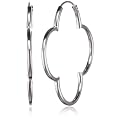 Vinani Damen-Creolen Blume 925 Sterlingsilber Gr. M CMF
