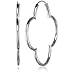 Vinani Damen-Creolen Blume 925 Sterlingsilber Gr. M CMF