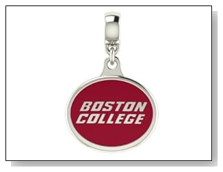 Boston College Eagles Collegiate Drop Charm Fits Most Pandora Style Bracelets Including Chamilia Zable Troll and More. High Quality Drop in Stock for Fast Shipping.