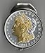 U.S. Morgan Silver Dollar (1878 - 1921) Two Tone Coin Spring Money Clip