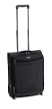 Rock 20" DOUBLE EXPANDABLE Cabin Suitcase Flight Bag Hand Luggage RYANAIR ***51cm x 38cm x 20cm***Red*Black*Purple*Khaki***Two shoe bags and toiletries case*** (Black)