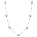 Karat Platinum 10.5 - 11 mm High Luster White Fresh Water Cultured Rice Pearl Tin-Cup Necklace, 18
