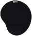 Innovera Mouse Pad with Fabric-Covered Gel Wrist Rest, 10.37 x 8.87, Black