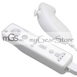 2 Tone Silicone Skin Case for Nintendo Wii Remote Control & Nunchuk -White and Solid White