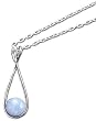 Solid Sterling Silver Blue Lace Agate - Balance Pendant