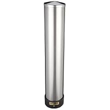 San Jamar C3400P 12-24 oz Stainless Steel Pull Type Beverage Cup Dispenser with Removable Cap