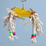 Zoo Max DUS254WXS I Love My Budgie 4 in X-Small Wood Bird Toy Assorted Colors