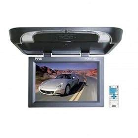 PYLE PLRD175IF 17'' Flip Down Monitor w/ Built in DVD/ SD/ USB Player w/ Wireless FM Modulator &amp; IR Transmitter: Car Electronics