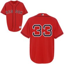MLB Men's Boston Red Sox Jason Varitek Six Button Authentic Alternate Jersey (Scarlet, 44/Large)