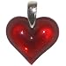 LALIQUE Glass Small Red Heart Pendant