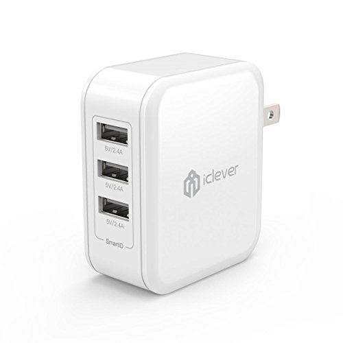 Iclever boostcube 36w 3-port usb wall charger with foldable plug …