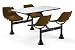 Office Products : 24 X 48 Cluster Seating With 4 Seats - Burgundy