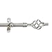 Decorative Window Curtain Rods with Finials, 48 to 86 Inches, 0.75 Diameter - Metallo (Lexus) - Lightweight & Easy to Install, Adjusts Telescopically to Fit Any Window by Achim Home Decor