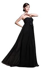 Strapless Chiffon Lace Bateau Neck Evening Dress 
