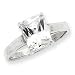 Genuine IceCarats Designer Jewelry Gift Sterling Silver Solitaire Emerald Cz Ring Size 7.00 Genuine IceCarats Designer Jewelry Gift Sterling Silver Solitaire Emerald Cz Ring Size 7.00