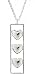 Celebrity Silver Triple Heart Pendant
