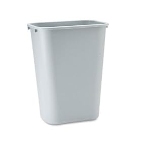 Rubbermaid Commercial 295700GY Soft Molded Plastic Wastebasket, 10-1/4 Gallon, Gray