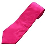 Plain Hot Pink Men's Tie