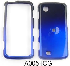 ACCESSORY HARD GLOSSY CASE COVER FOR LG CHOCOLATE TOUCH 8575 TWO TONES BLACK BLUE