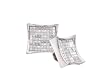 Mens 2.00 ctw. Invisible Set Diamond Stud Earring 14k. White Gold