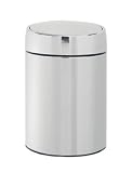 Brabantia Slide Bin, 5 Litre, Brilliant Steel